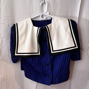 Vintage Jessica Howard Sailor Style Crop top Jacket